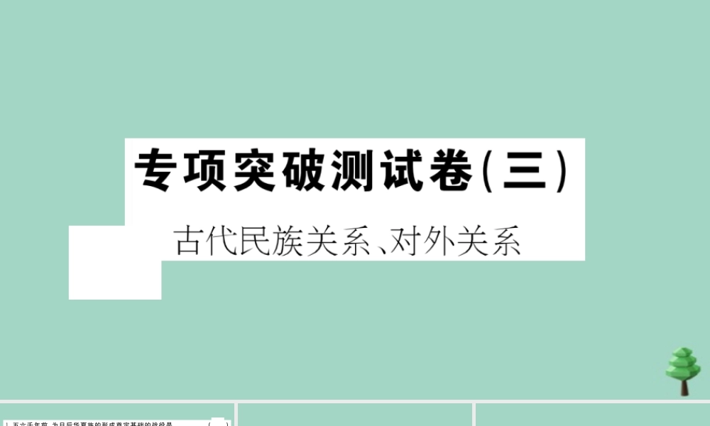 史上册 专项突破测试卷(三)作业课件 新人教版 课件