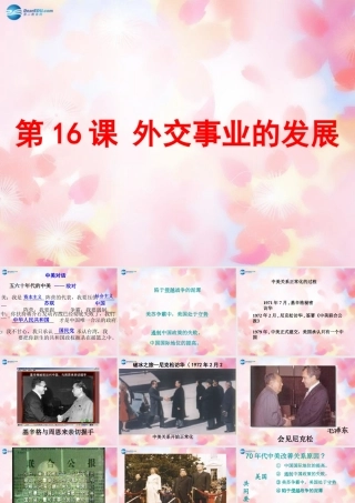 山东省泰安市新泰八年级历史下册 第16课(外交事业的发展)课件 新人教版 课件