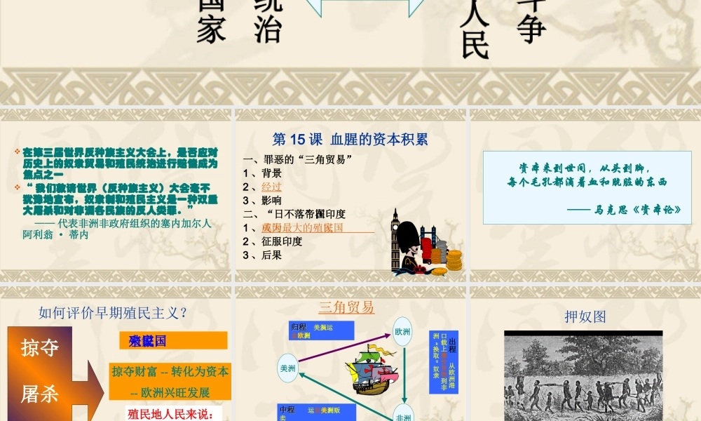 初三历史血腥的资本积累 人教版 课件