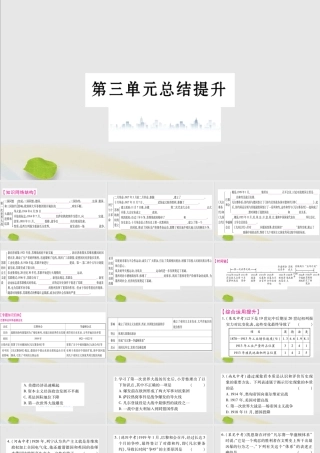 九年级历史下册 第三单元 第一次世界大战和战后初期的世界总结提升习题课件 新人教版 课件
