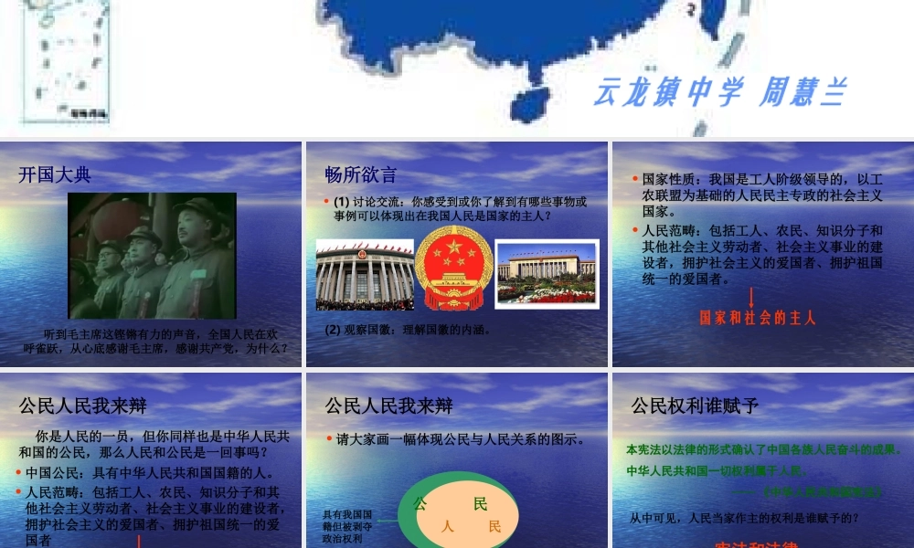 八年级政治 国家的主人 广泛的权利课件