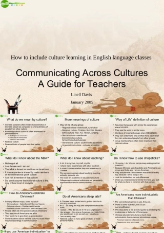 九年级英语 中西方文化差异讲解与练习课件 人教新目标版 课件