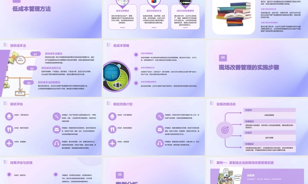 现场改善管理低成本管理方法(终版)课件