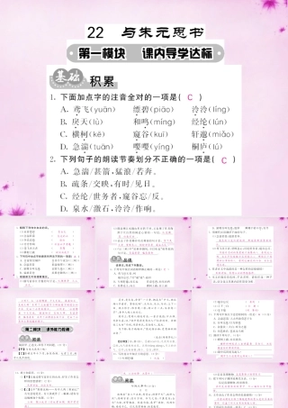 九年级语文下册 22 与朱元思书课件 语文版 课件