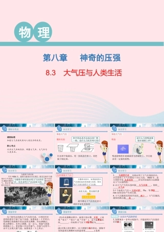 八年级物理下册 8.3 大气压与人类生活课件 (新版)粤教沪版 课件
