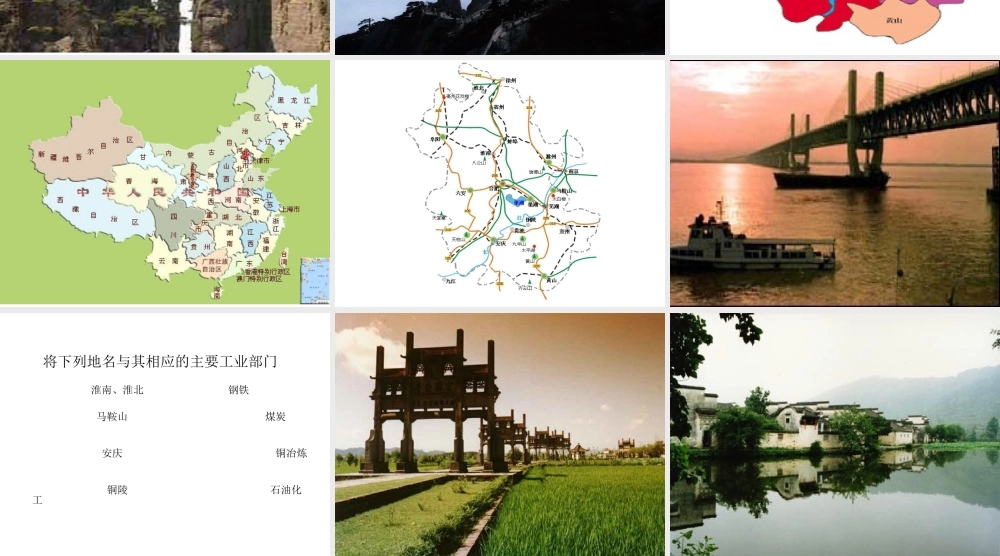 八年级地理下册：第五章第七节  江淮之滨 ——安徽省(课件)湘教版 课件