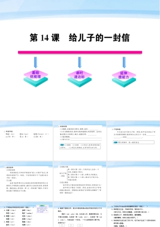 九年级语文上册 第14课 给儿子的一封信配套课件 语文版 课件