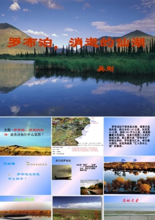 七年级语文上册 (罗布泊，消逝的仙湖)课件 鲁教版 课件
