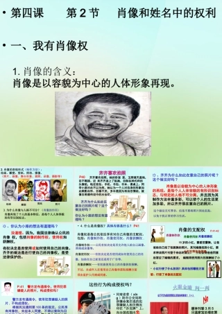 八年级政治下册 2.4.2 肖像和姓名中的权利课件2 新人教版 课件