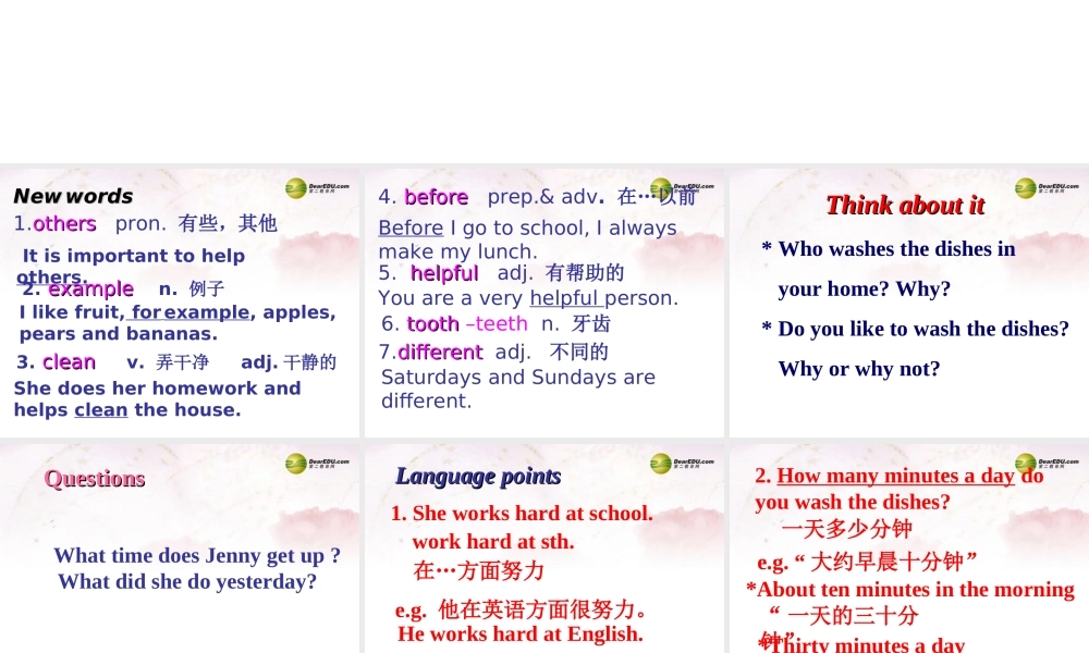 中学七年级英语下册 Lesson 55 Work Hard！课件 冀教版 课件