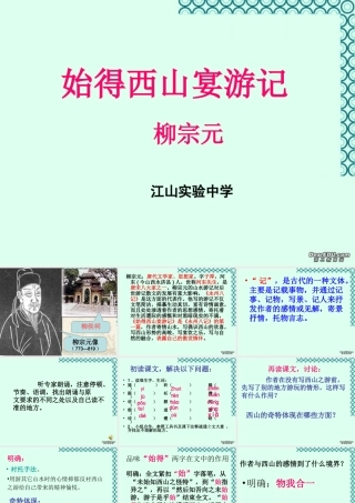 始得西山宴游记 课件
