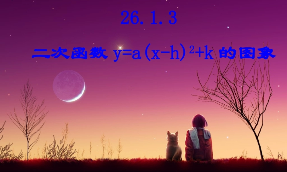 九年级数学下册 2613 二次函数的图像(第3课时)课件 新人教版 课件