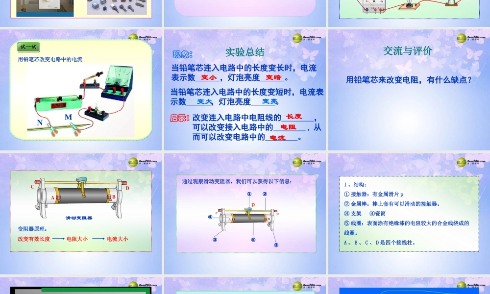 九年级物理上册 164 变阻器课件 (新版)新人教版 课件