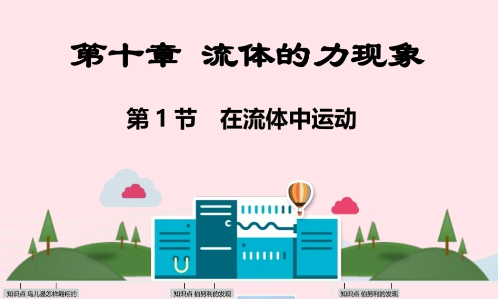 八年级物理下册 第十章 流体的力现象课件 (新版)教科版 课件