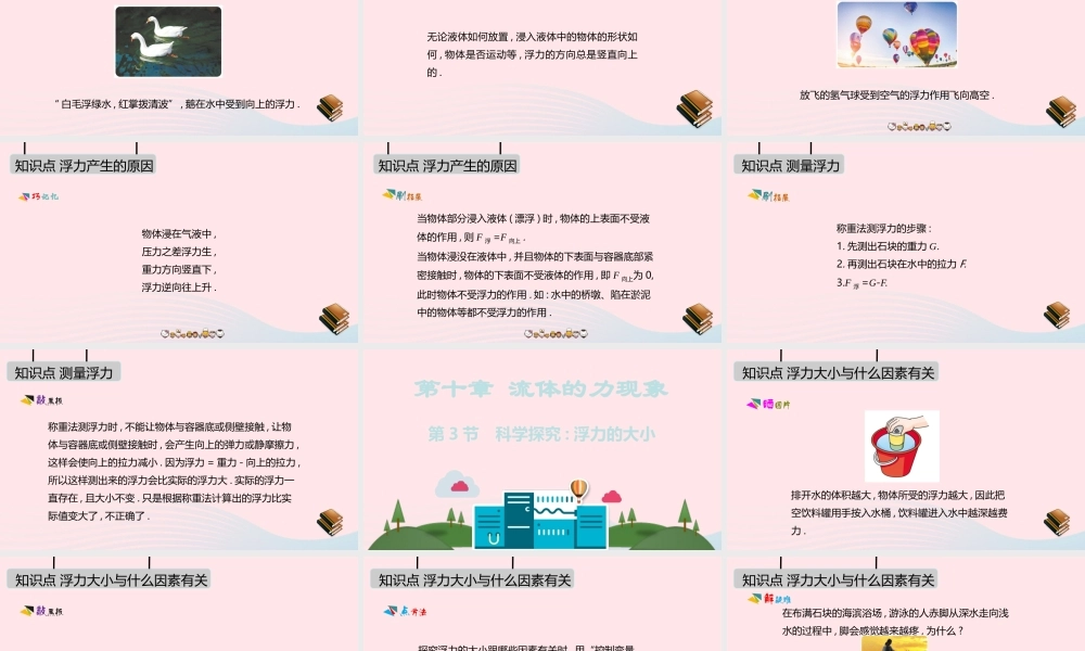 八年级物理下册 第十章 流体的力现象课件 (新版)教科版 课件