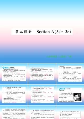 九年级英语全册 Unit 12 Life is full of the unexpected(第2课时)习题课件 (新版)人教新目标版 课件