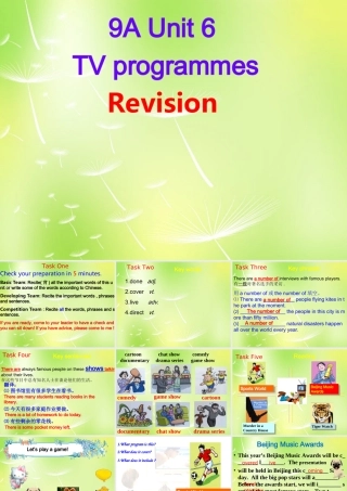 九年级英语上册 Unit 6 TV programmes Revision课件 (新版)牛津版 课件