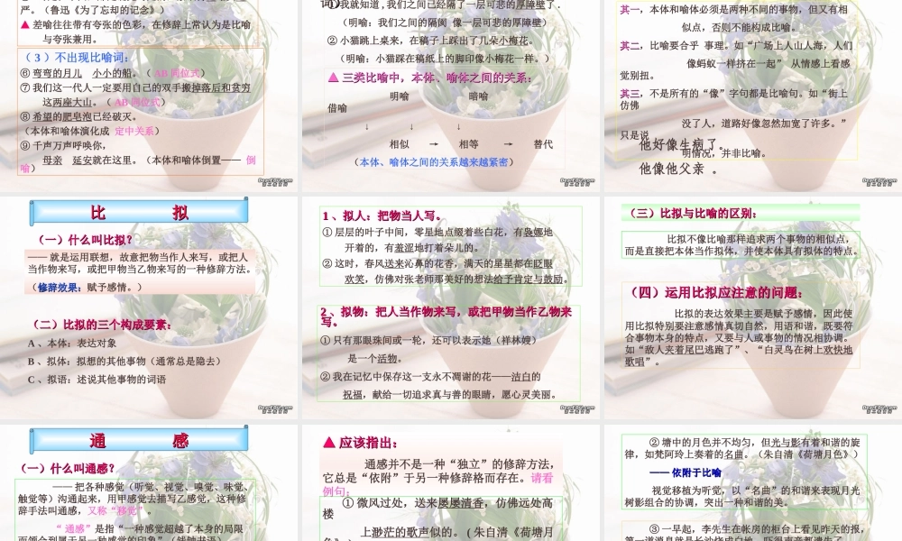 修辞的辨析与使用 新课标 人教版 课件