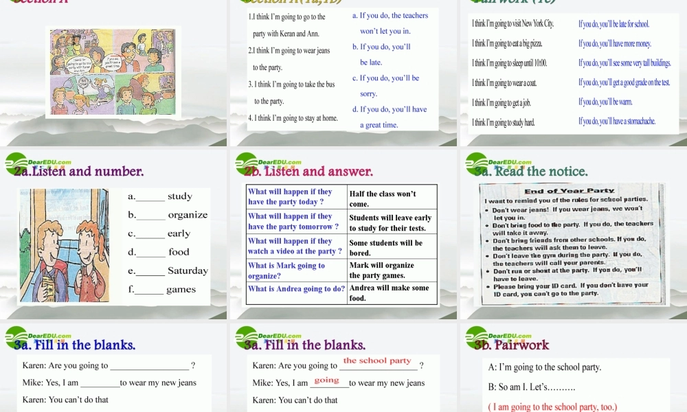 八年级英语上册 Unit 5 If you go to the party, you ll have a great time.课件 鲁教版 课件