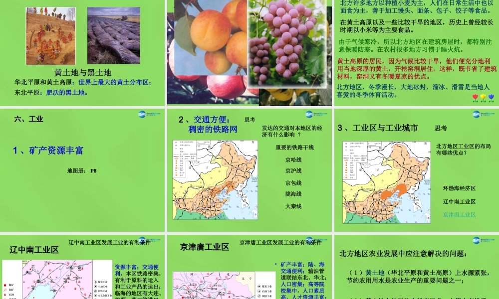 八年级地理下册 5.1 北方地区—黑土地和黄土地课件 粤教版 课件