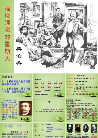 中学七年级语文下册 3.14(福楼拜家的星期天)课件 (新版)新人教版 课件