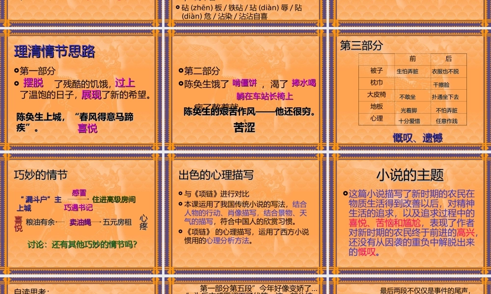 人教版高二语文陈奂生上城2 课件