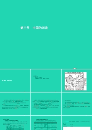 八年级地理上册 2.3 中国的河流(第1课时 外流区为主)课件 (新版)湘教版 课件