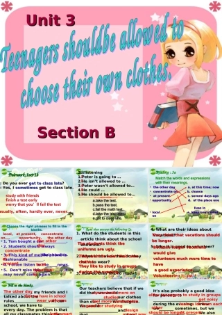 九年级英语 Unit 3 Teenagers shouldbe allowed to课件 人教新目标版 课件