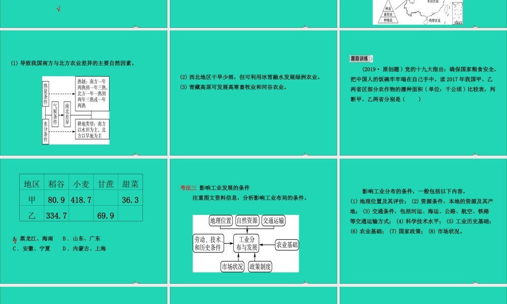 中考地理复习 七上 第四章 中国的经济发展(第2课时)课件 鲁教版 课件