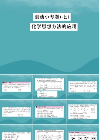 中考化学复习 滚动小专题(七)化学思想方法的应用课件 鲁教版 课件