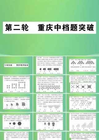 中考数学复习 第二轮 中档题突破 专项突破一 图形规律探索(精练)课件