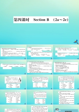 九年级英语全册 Unit 7 Teenagers should be allowed to choose their own clothes(第4课时)习题课件 (新版)人教新目标版 课件