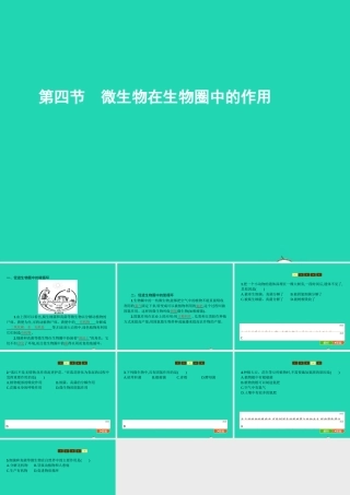 七年级生物上册 2.3.4 微生物在生物圈中的作用课件 (新版)济南版 课件
