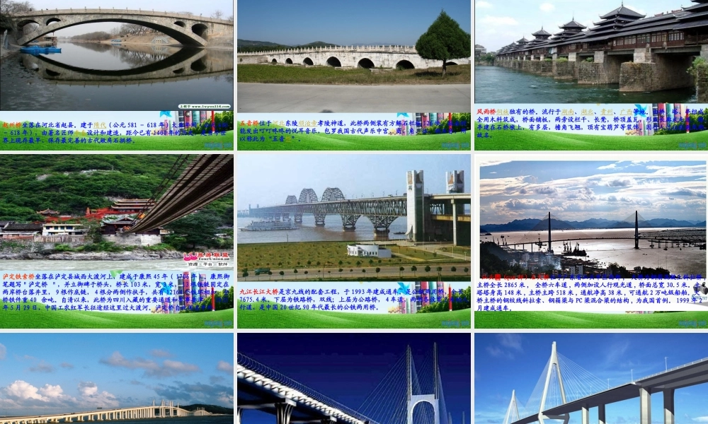 八年级语文上册(说不尽的桥)优秀实用课件 人教新课标版 课件