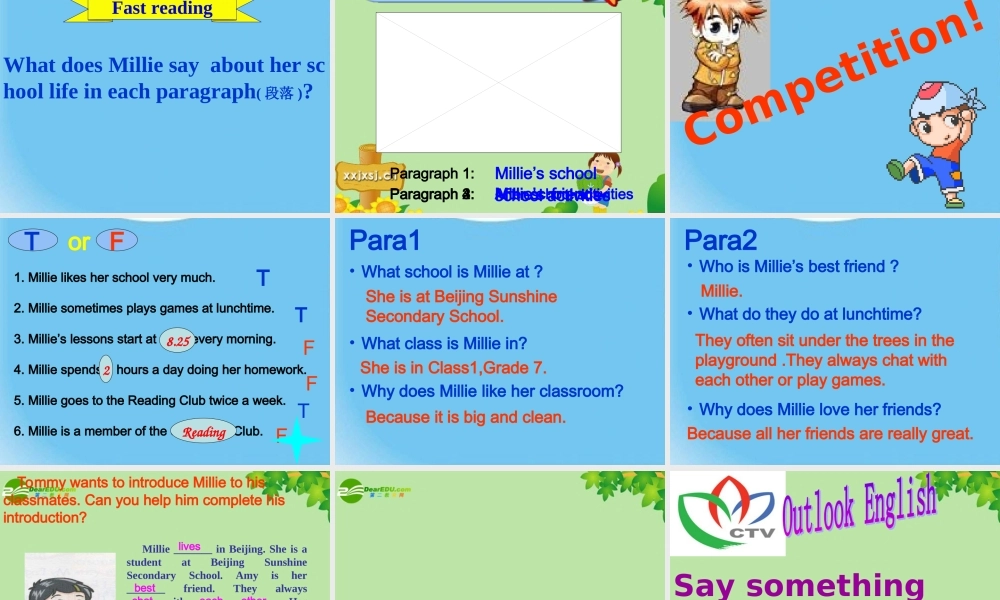 七年级英语7AUnit2 MY Day Reading 课件 牛津版 课件