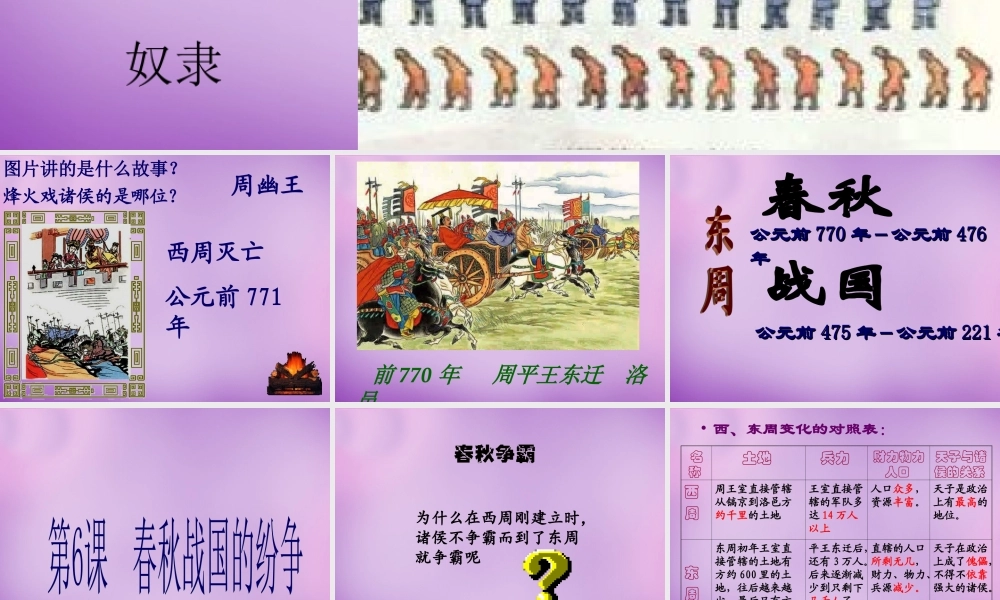 中学七年级历史上册 第6课 春秋战国的纷争课件 新人教版