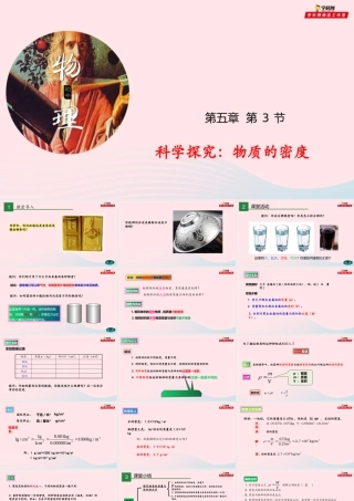 八年级物理全册 5.3 科学探究：物质的密度课件 (新版)沪科版 课件
