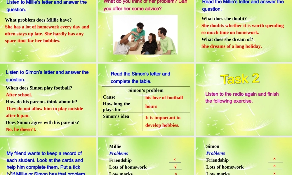 九年级英语上册(Unit 3 Teenage problems Reading)课件 (新版)牛津版 课件