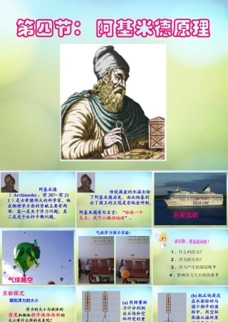中学八年级物理下册 10.2 阿基米德原理课件 (新版)新人教版 课件