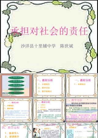 九年级政治承担对社会的责任课件