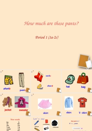 中学七年级英语 (Unit7 How much are these pants)课件