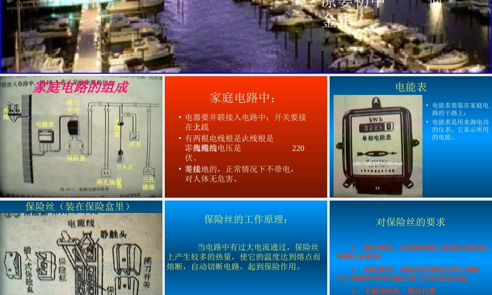 八年级物理家庭电路课件 新课标 人教版 课件