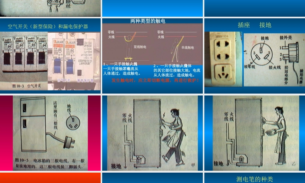 八年级物理家庭电路课件 新课标 人教版 课件