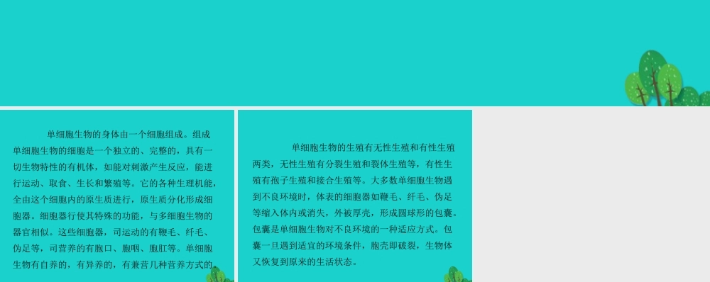 七年级生物上册 第三章 第二节 生物体 单细胞生物的生命活动特点课件 (新版)北京版 课件