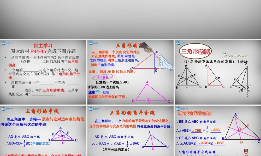 八年级数学上册 第11章 三角形课件 (新版)新人教版 课件