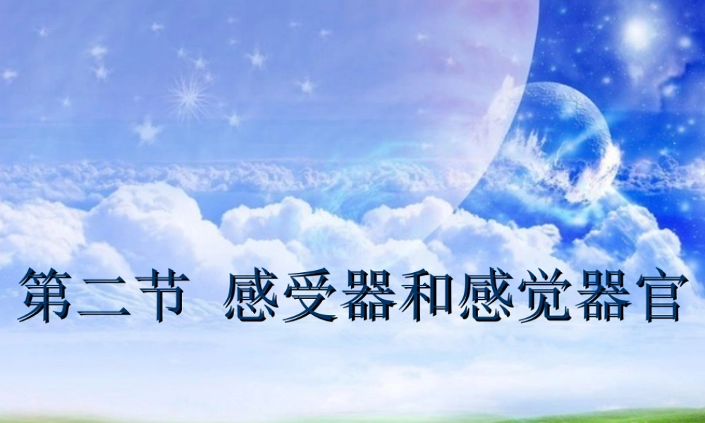七年级生物下第二节 感受器和感觉器官课件 (第一课时)北师大版 课件