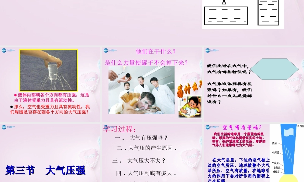 八年级物理下册 第九章 第三节 大气压强课件 (新版)新人教版 课件