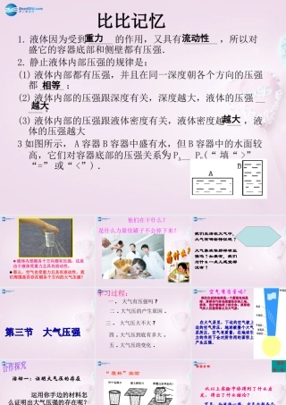 八年级物理下册 第九章 第三节 大气压强课件 (新版)新人教版 课件