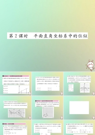 九年级数学下册 第二十七章 相似 273 位似 第2课时 平面直角坐标系中的位似习题课件 (新版)新人教版 课件