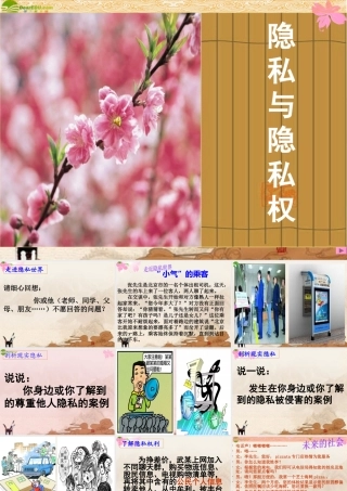 八年级政治下册(隐私与隐私权)课件 人教新课标版 课件
